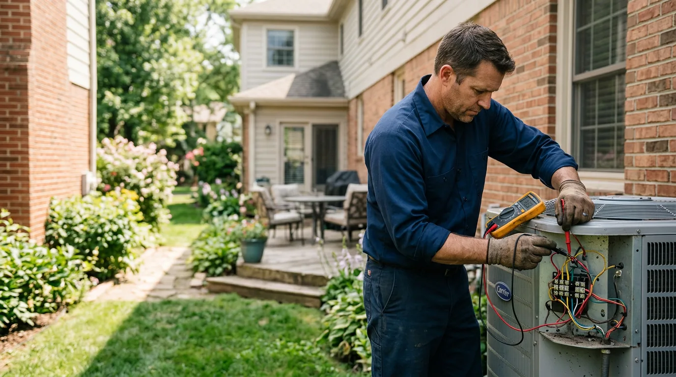 HVAC technician working near Duncan, OK